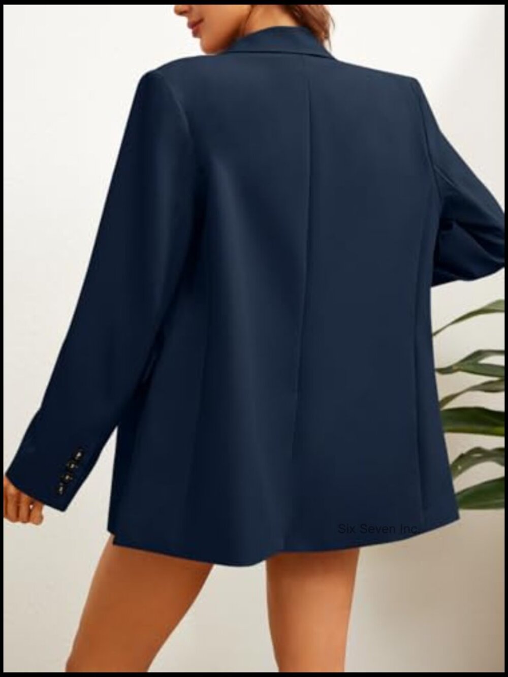 Women's Long Sleeve Lapel Button Blazer Suit Jacket - Picture 3 of 7
